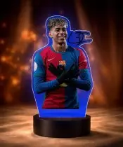 Lampka LED 3D Plexido z Nadrukiem UV Lamine Yamal FC Barcelona