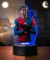 Lampka LED 3D Plexido z Nadrukiem UV Lamine Yamal FC Barcelona