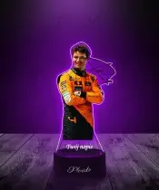 Lampka LED 3D Plexido z Nadrukiem UV Formuła 1 Lando Norris Bolid