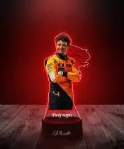 Lampka LED 3D Plexido z Nadrukiem UV Formuła 1 Lando Norris Bolid