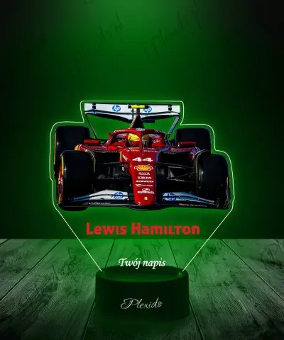 Lampka LED 3D Plexido z Nadrukiem UV Formuła 1 Lando Norris Bolid
