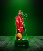 Lampka LED 3D Plexido z Nadrukiem UV Formuła 1 Lewis Hamilton Bolid