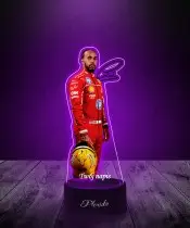 Lampka LED 3D Plexido z Nadrukiem UV Formuła 1 Lewis Hamilton Bolid
