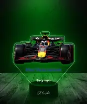 Lampka LED 3D Plexido z Nadrukiem UV Formuła 1 Max Verstappen Bolid