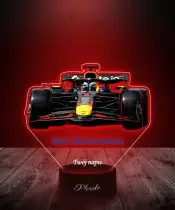 Lampka LED 3D Plexido z Nadrukiem UV Formuła 1 Max Verstappen Bolid