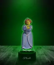 Lampka LED 3D Plexido z Nadrukiem UV Shrek Fiona