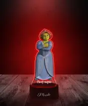 Lampka LED 3D Plexido z Nadrukiem UV Shrek Fiona