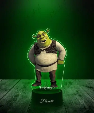 Lampka LED 3D Plexido z Nadrukiem UV Shrek