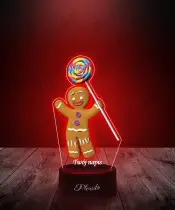 Lampka LED 3D Plexido z Nadrukiem UV Shrek Ciastek Piernikowy Ludzik