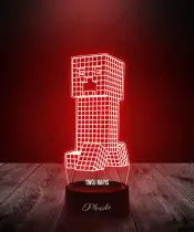 Lampka LED 3D Plexido Minecraft Creeper