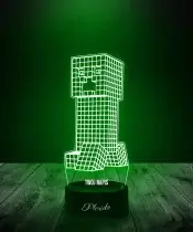 Lampka LED 3D Plexido Minecraft Creeper