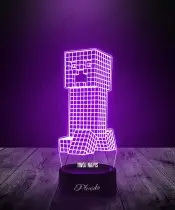 Lampka LED 3D Plexido Minecraft Creeper
