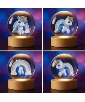 Kryształowa Kulka 3D Jednorożec Unicorn Tęcza