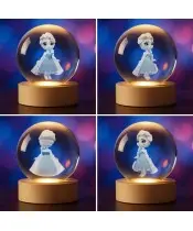 Kryształowa Kulka 3D Kraina Lodu Elsa