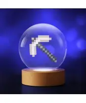 Kryształowa Kulka 3D Minecraft Diamentowy Kilof