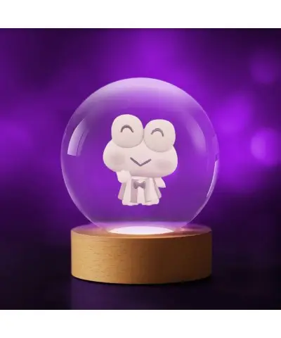 Kryształowa Kulka 3D Hello Kitty Keroppi
