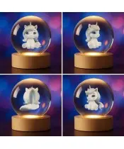Kryształowa Kulka 3D Kucyk Jednorożec Unicorn