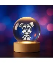 Kryształowa Kulka 3D Piesek Yorkshire Terrier