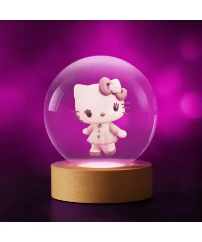 Kryształowa Kulka 3D Hello Kitty