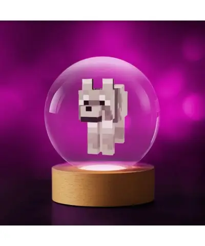 Kryształowa Kulka 3D Minecraft Pies