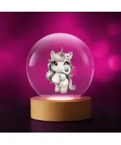 Kryształowa Kulka 3D Jednorożec Unicorn