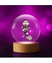 Kryształowa Kulka 3D Leo Messi FC Barcelona
