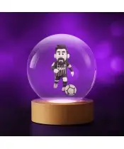 Kryształowa Kulka 3D Leo Messi FC Barcelona