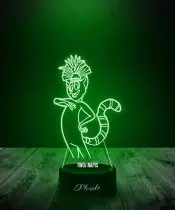 Lampka LED 3D Pingwiny z Madagaskaru Król Julian