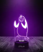 Lampka LED 3D Pingwiny z Madagaskaru Rico
