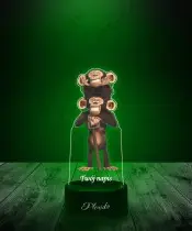 Lampka LED 3D Plexido z Nadrukiem UV Pingwiny z Madagaskaru Mason i Edek