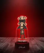 Lampka LED 3D Plexido z Nadrukiem UV Pingwiny z Madagaskaru Mason i Edek