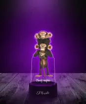 Lampka LED 3D Plexido z Nadrukiem UV Pingwiny z Madagaskaru Mason i Edek