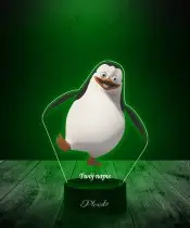 Lampka LED 3D Plexido z Nadrukiem UV Pingwiny z Madagaskaru Szeregowy