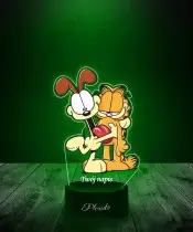 Lampka LED 3D Plexido z Nadrukiem UV Garfield i Odie