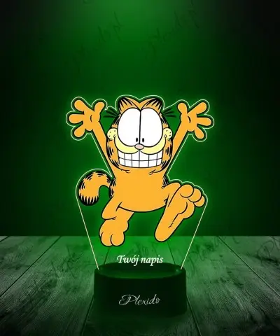 Lampka LED 3D Plexido z Nadrukiem UV Garfield