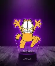 Lampka LED 3D Plexido z Nadrukiem UV Garfield