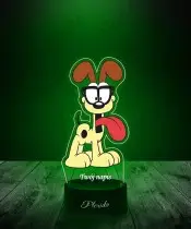 Lampka LED 3D Plexido z Nadrukiem UV Garfield Odie