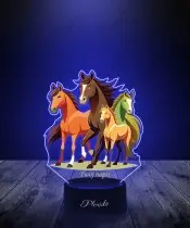 Lampka LED 3D Plexido z Nadrukiem UV Koń Konie