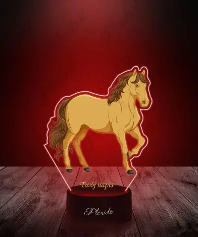 Lampka LED 3D Plexido z Nadrukiem UV Koń Rumak