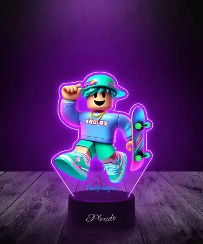 Lampka LED 3D Plexido z Nadrukiem UV Roblox