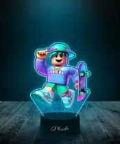 Lampka LED 3D Plexido z Nadrukiem UV Roblox