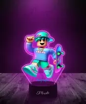 Lampka LED 3D Plexido z Nadrukiem UV Roblox