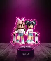 Lampka LED 3D Plexido z Nadrukiem UV Roblox Dziewczyny