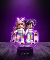 Lampka LED 3D Plexido z Nadrukiem UV Roblox Dziewczyny