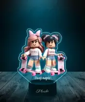 Lampka LED 3D Plexido z Nadrukiem UV Roblox Dziewczyny