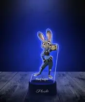 Lampka LED 3D Plexido z Nadrukiem UV Zwierzogród Judy Hopps Policjantka Królik