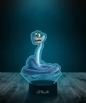 Lampka LED 3D Plexido z Nadrukiem UV Zwierzogród Snake Gary Wąż
