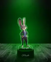 Lampka LED 3D Plexido z Nadrukiem UV Zwierzogród Judy Hopps Królik