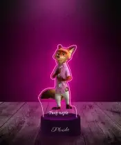 Lampka LED 3D Plexido z Nadrukiem UV Nick Bajer Lis