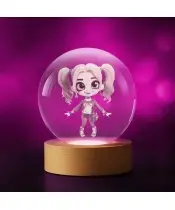 Kryształowa Kulka 3D Harley Quinn Chibi